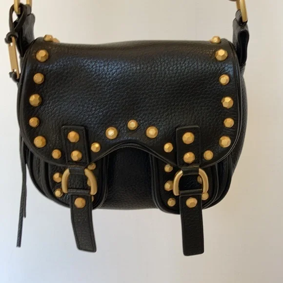 alexisuospny Black Leather Small Bag with Gold - Picture 2 of 10